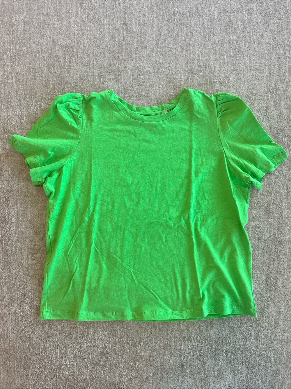 NWOT The WESTSIDE  Green Puff Sleeve Tee